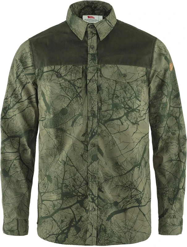 FJALLRAVEN F87326-626-662 Värmland G-1000 Shirt M Green Camo-Deep Forest XXL