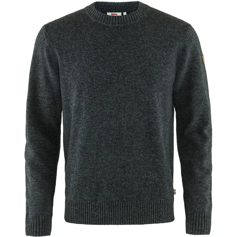 FJALLRAVEN Men's Övik Round Neck Sweater M Sweatshirt, Dark Grey, XXL UK