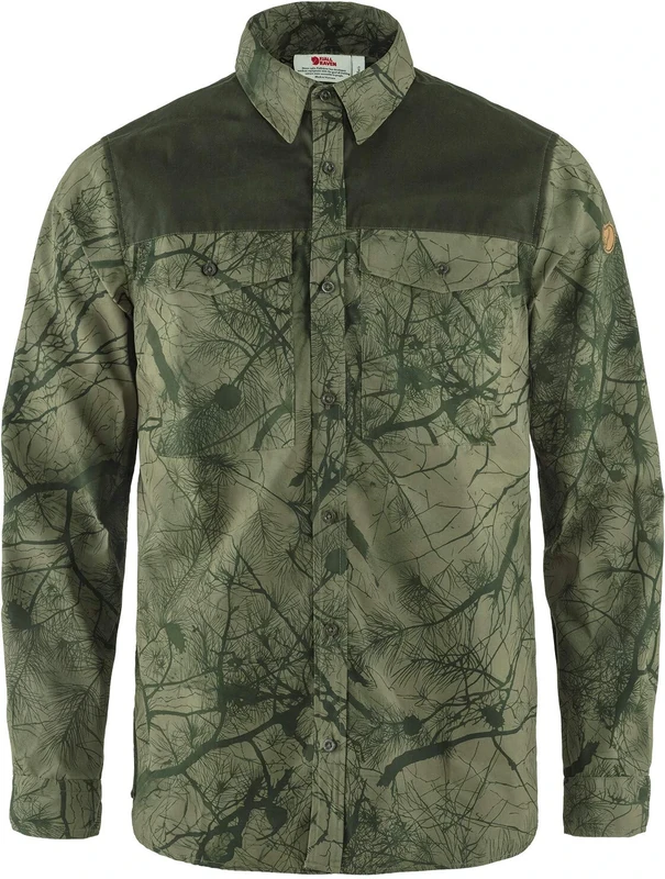 FJALLRAVEN F87326-626-662 Värmland G-1000 Shirt M Green Camo-Deep Forest S