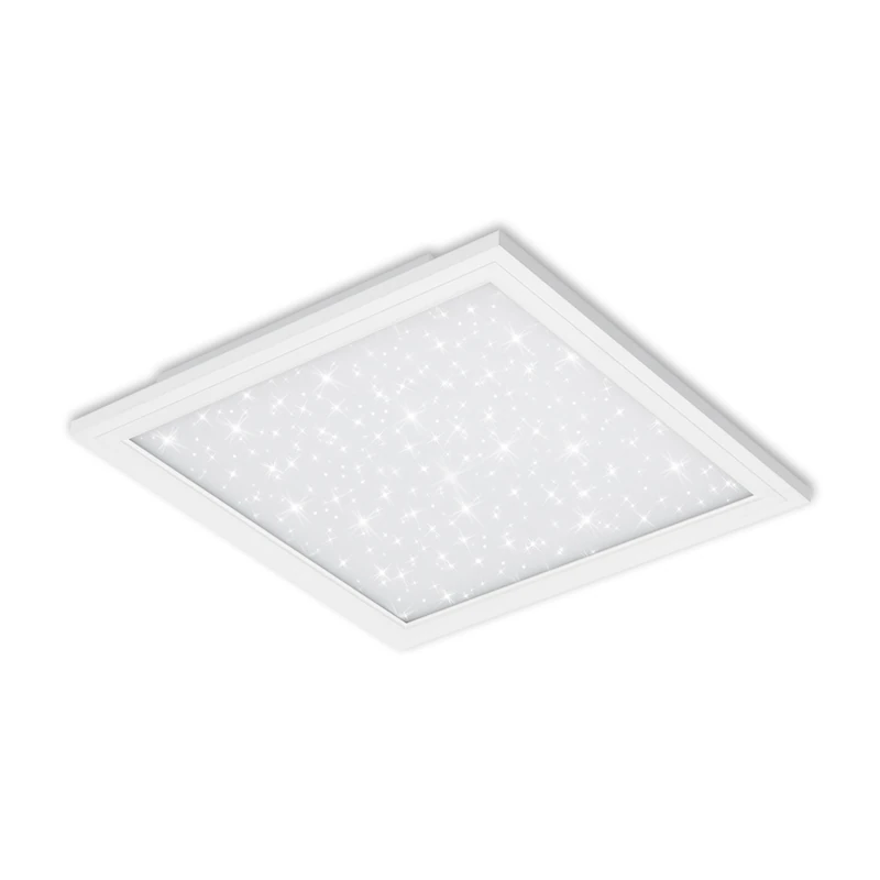 BRILONER Leuchten - LED Panel, Ceiling lamp Including Star Decoration, dimmable Ceiling Light, Colour Temperature Control (CCT), incl. Remote Control, 24 watts, 2,400 lumens, White, 450x450x60mm