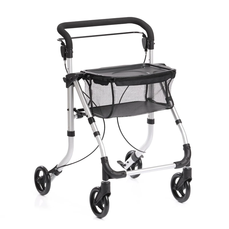 NRS Healthcare Indoor Rollator Silver, a Lightweight and Stylish Mobility Solution Designed for Smooth, Effortless Movement Indoors
