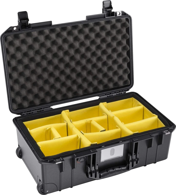 Pelican Air 1535 Case with Padded Dividers (2020 Edition with Push Button Latches) - Black (015350-0042-110)