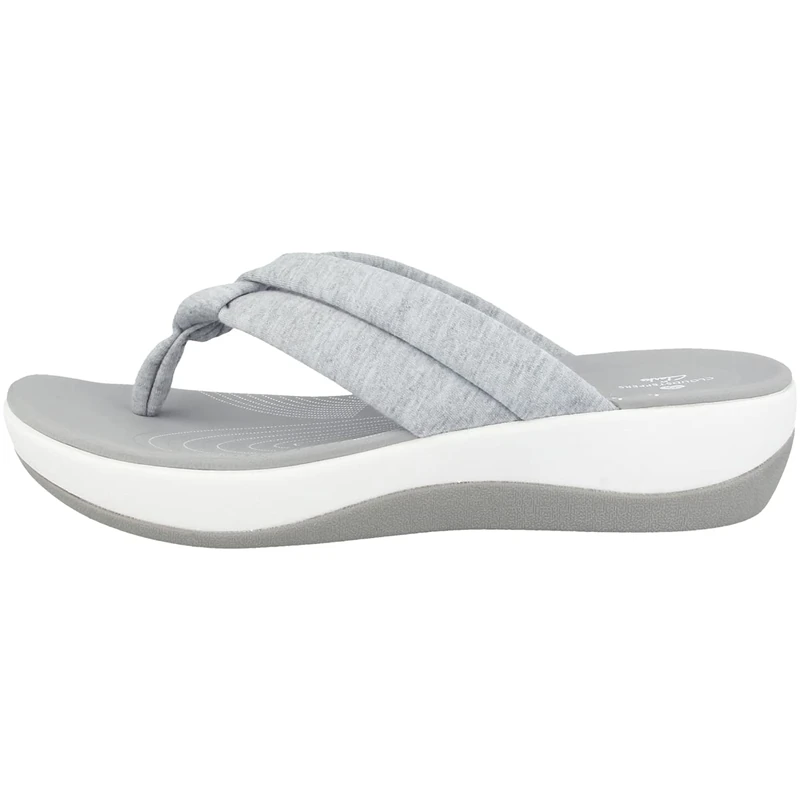 Clarks Women's Arla Kaylie Flip Flop, Grey Textile, 3.5 UK