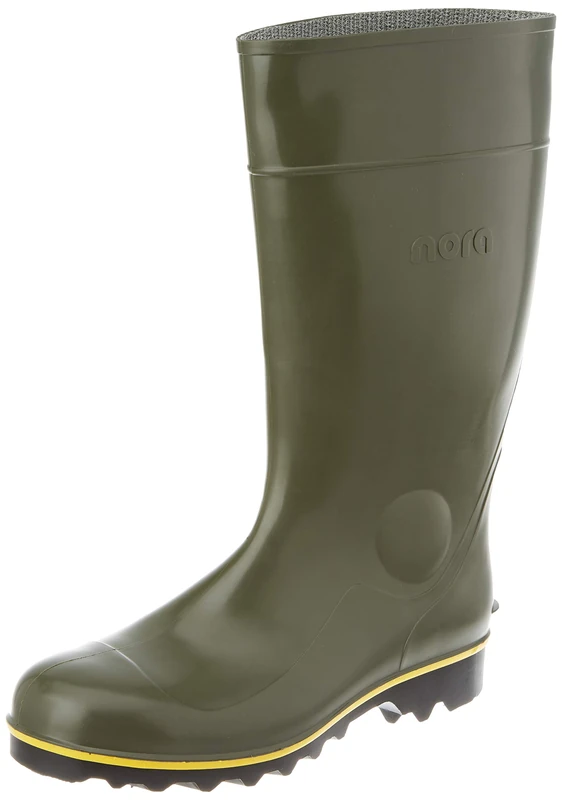 NORA Unisex Adults Jan Knee High Work Boot, Professional Boot for Agriculture and Forestry, Highly Resistant to Chemical substances, Extremely Soft and Flexible at Low Temperatures, Green, 13 UK