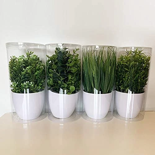 Wellhome 12 Artificial Plants 23 cm with Pot, Pack 6 St017, 13 x 7 cm