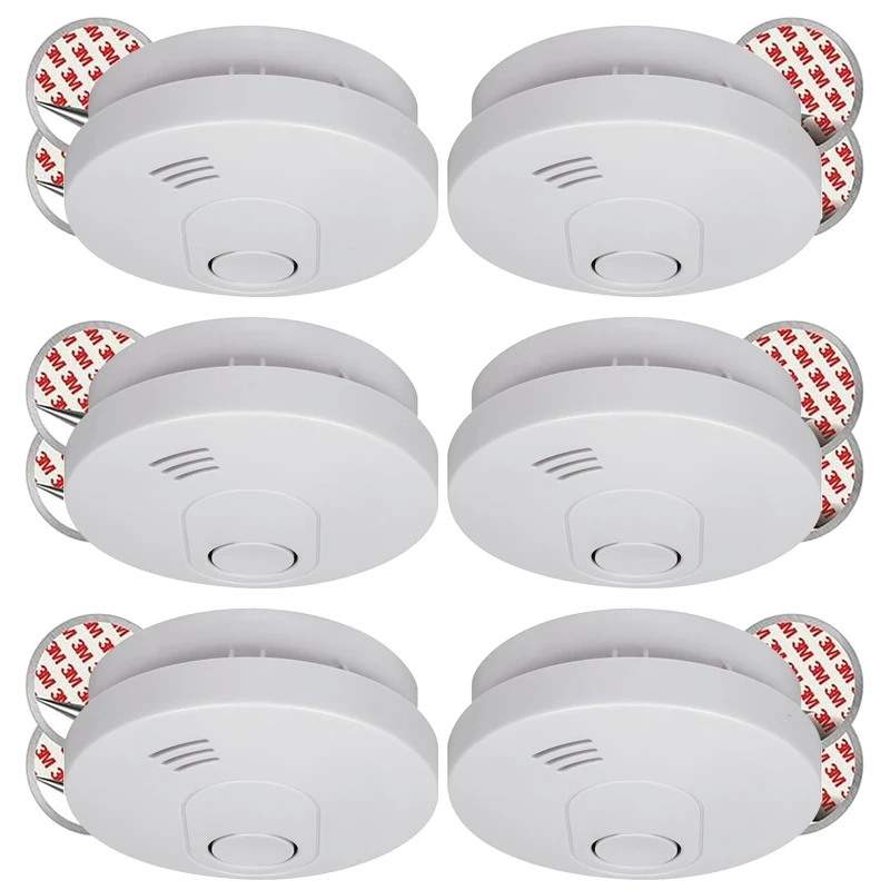 ELRO FS1510 | 6-Piece Smoke Alarm Set | Magnetic Mounting Kit | 10-Year Battery | Compliant with European Standard EN14604 | White | Set of 6