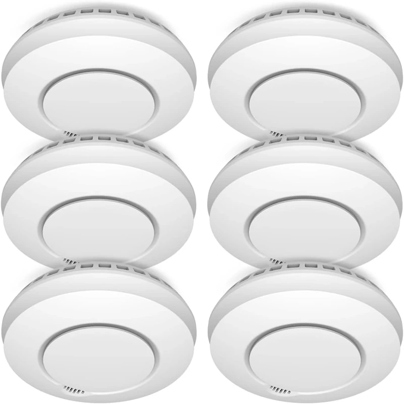 ELRO FZ5002R Connects wireless smoke detector-DIN EN14604 tested-with heat sensor-networkable-2-piece set, 6 pieces