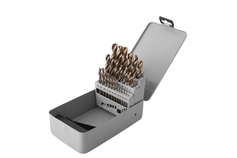 25 Piece Drill Set HSS Cobalt 5 Percent