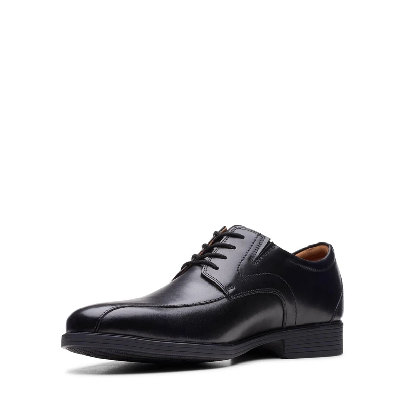 Clarks Men's Whiddon Pace Sneaker, Black Black Leather, 9 UK