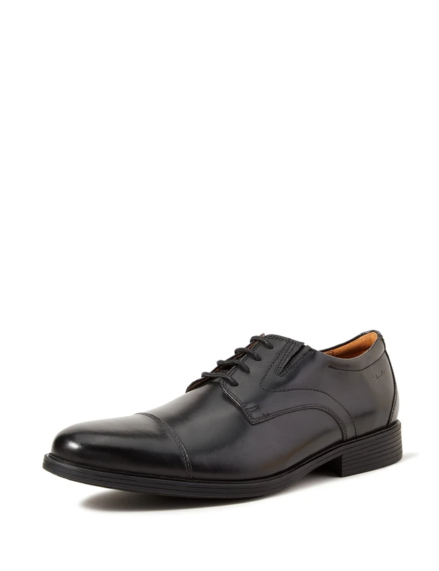 Clarks 261529127 Men’s Sneaker, Black Leather, 5 UK - Image 1