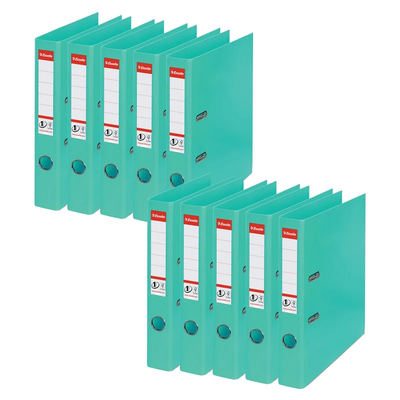 Esselte No.1 Plastic Folder A4 50 mm Light Green Pack of 10