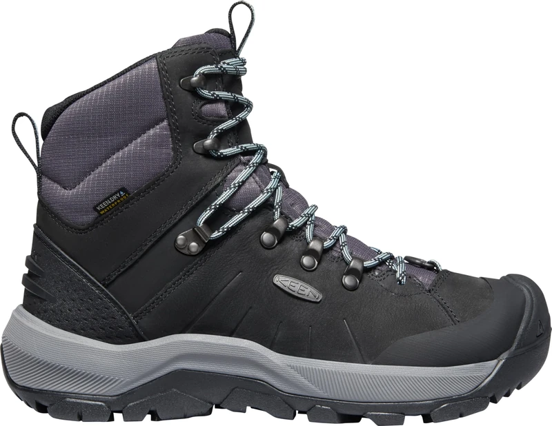 KEEN Women's Revel 4 Polar Mid Height Waterproof Winter Boot, Black/Harbor Gray, 2.5 UK/ 35 EU