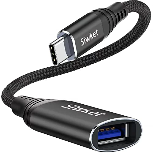 Siwket USB C to USB 3.1 Adapter,OTG Cable Type C Male to USB Female OTG Adaptor Compatible with MacBook Pro 2018,iPad Pro 2020, Samsung Galaxy S20 Note 10 S8 S9, Huawei P30,Google Pixel (Black)