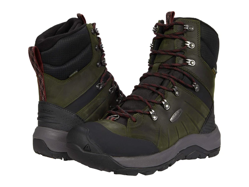 KEEN Men's Revel 4 High Polar Waterproof Winter Boot, Magnet/Red Carpet, 13 UK/ 47,5 EU