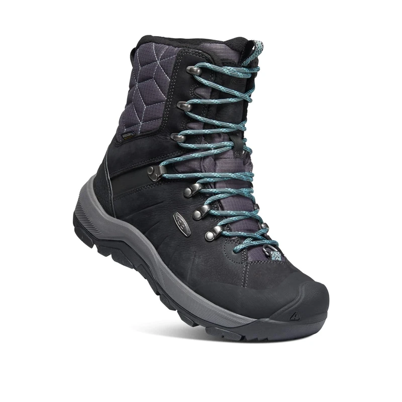 KEEN Women's Revel 4 High Polar Waterproof Winter Boot, Black/North Atlantic, 8.5 UK/ 42 EU