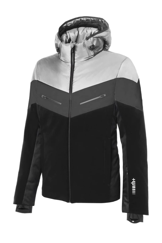 zerorh+ Grand Couloir, Men's Clothing Snow Jacket, mens, INU2767 99EXXXL, Black/Silver/Black, 3XL