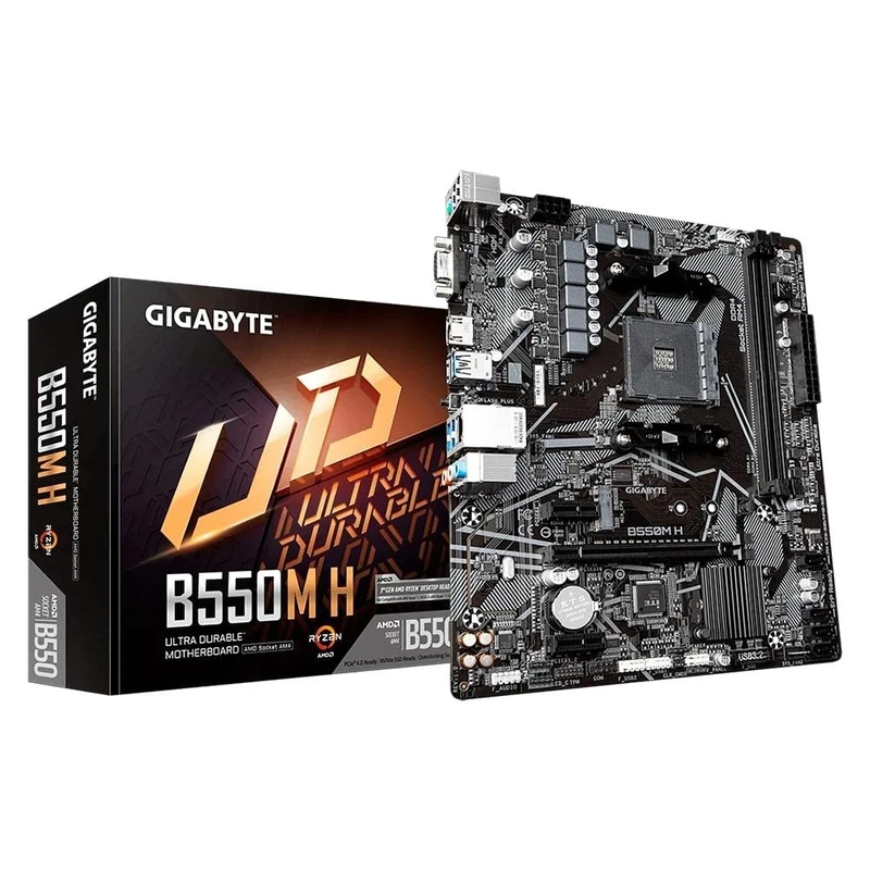 Gigabyte B550M H mATX Motherboard for AMD AM4 CPUs