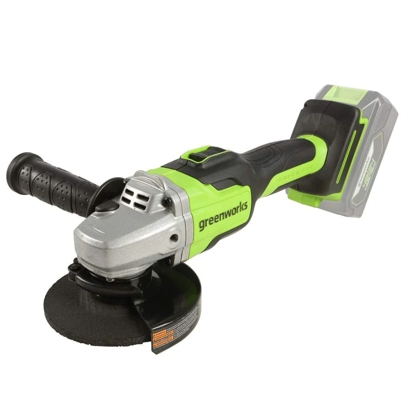 Greenworks GD24AG Cordless Angle Grinder 125mm Disc Blade, 10500rpm, Left or Right Handed WITHOUT 24V Battery & Charger, Black