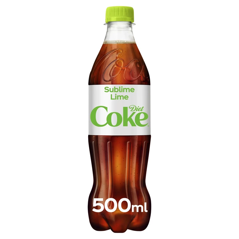 Coca-Cola Diet Coke Sublime Lime 500 ml x 12, Lemon, 6000 millilitre
