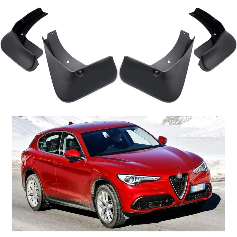 MOERTIFEI Car Mudguard Fender Mud Flaps Splash Guards Compatible with Alfa Romeo Stelvio 2018 2019 2020