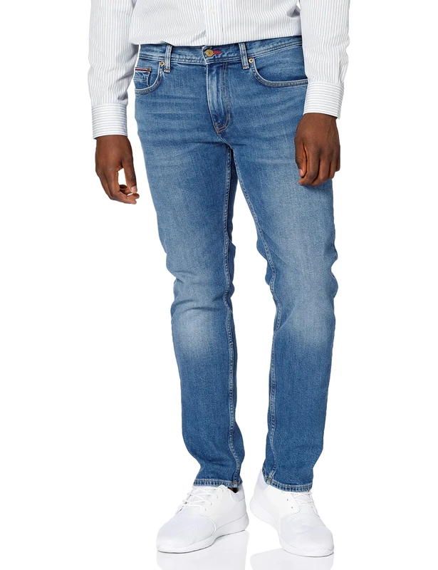 Tommy Hilfiger Men’s Core Straight Denton Stretch Jeans, Blue (Boston Indigo), 36W/32L