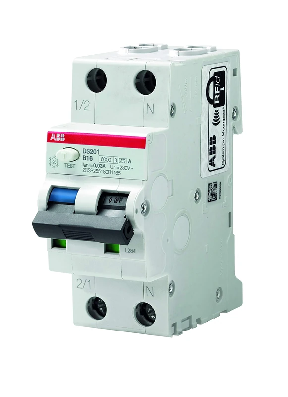 ABB DS201 C32 Residual Current Circuit Breaker, 32 Amp Current (2CSR255180R1324)