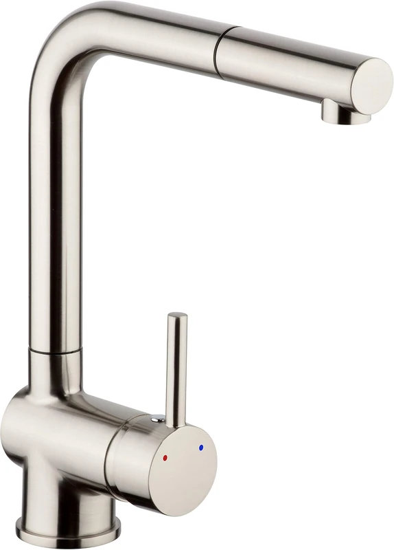 Cornat Livenne Sink Mixer Tap - High Quality Brass Body - Stainless Steel Look - Extendible Hose Spray & Swivel Spout/High Pressure Fitting/Kitchen Tap/Tap / LIVE53