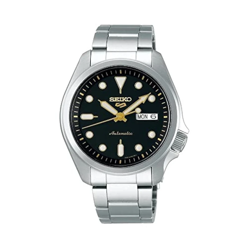 Seiko 5 Mens Automatic Black Dial Watch SRPE57K1
