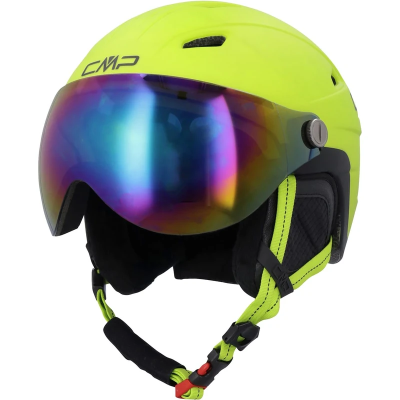 CMP - Wj-2 Kids Ski Helmet With Visor, Apple, XS
