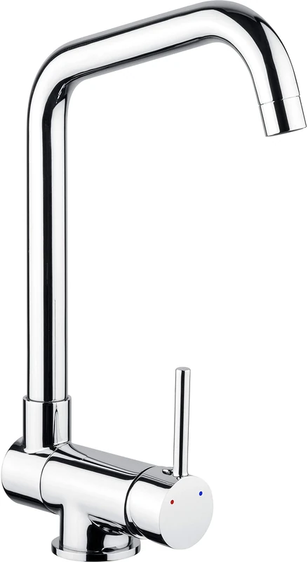 Cornat Arade ARA58 Single-Lever Sink Mixer Tap - High & 360° Swivel Spout/High Pressure Fitting/Kitchen Tap for Window Mounting/Tap