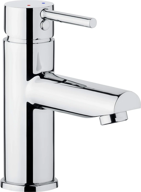 Cornat Calo CAL1 Single-Lever Washbasin Tap Chrome-Plated Brass Body Effortless Shaft Attachment with Pressure Drain Valve/High Pressure Tap/Bathroom Sink Tap