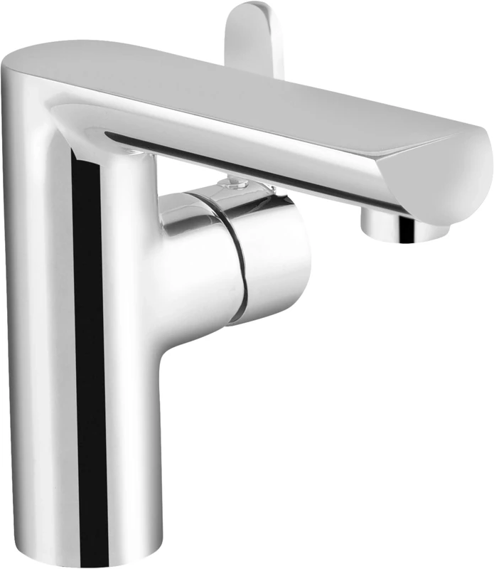 Cornat Semme SEM1 Single-Lever Washbasin Mixer Chrome-Plated Brass Body Effortless Shaft Attachment Drain Valve/High-Pressure Bathroom/Sink Tap, Silver