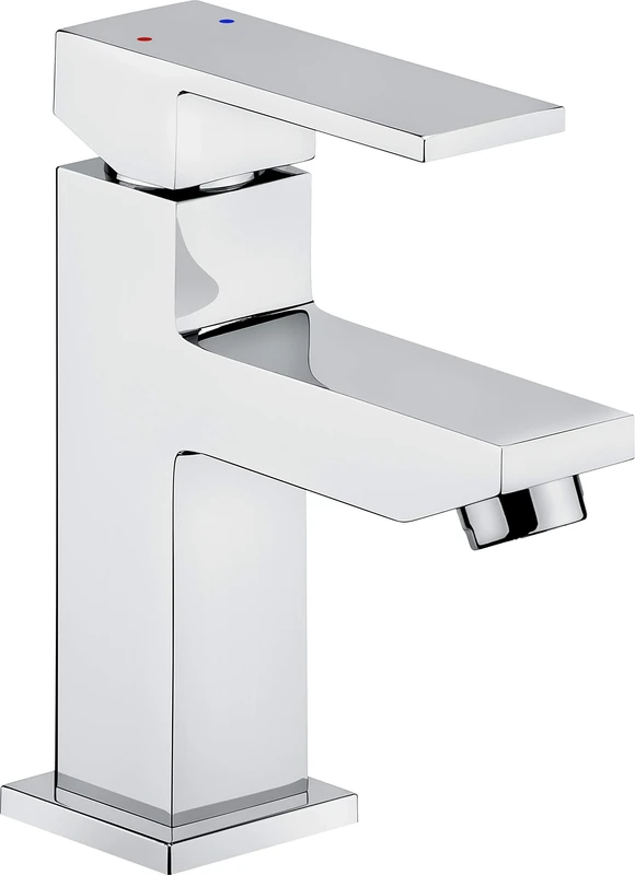Cornat Sintra SIN1 Single-Lever Washbasin Mixer Chrome-Plated Brass Body Effortless Shaft Attachment with Pull Outflow Fitting/High Pressure Bathroom/Sink Tap