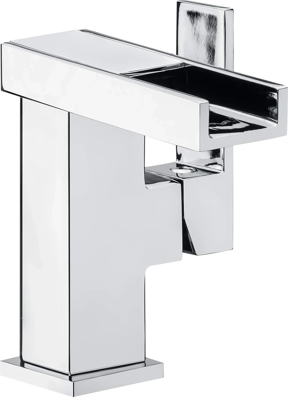 Cornat TAR1 TAR1 Single-Lever Basin Mixer Tap - Chrome-Plated Brass Body - Pleasant Splash Spout - with Pull Drain Fitting/High Pressure Tap/Tap for Bathroom/Sink Tap