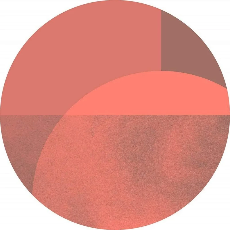 Komar D1-002 Dot, selbstblebende Vlies Fototapete Self-Adhesive and Round Photo Wallpaper, red, Größe: 125 x 125 cm