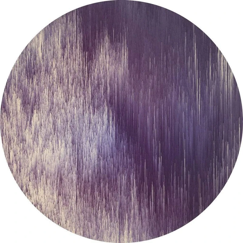 Komar D1-013 Dot, selbstblebende Vlies Fototapete Self-Adhesive and Round Photo Wallpaper, Blue, Größe: 125 x 125 cm