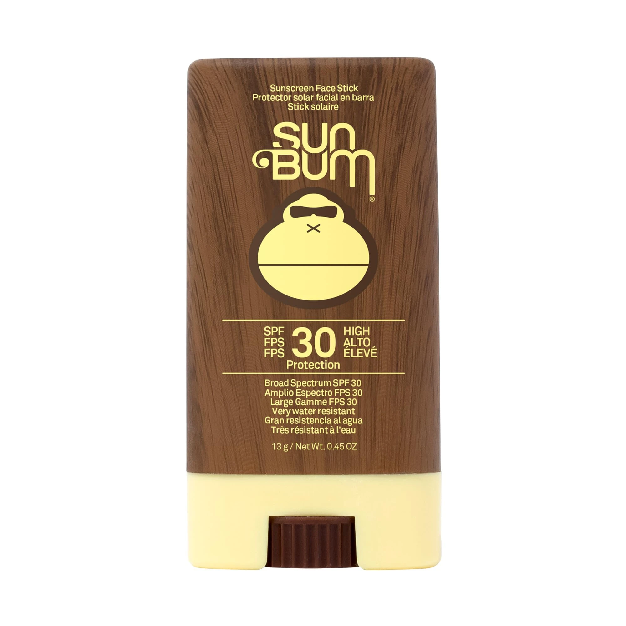 Sun Bum Original SPF 30 Sun Cream Face Stick, Vegan and Reef Friendly Sunscreen with Vitamin E, Broad Spectrum UVA/UVB Protection, Cruelty Free and Water Resistant, 13g