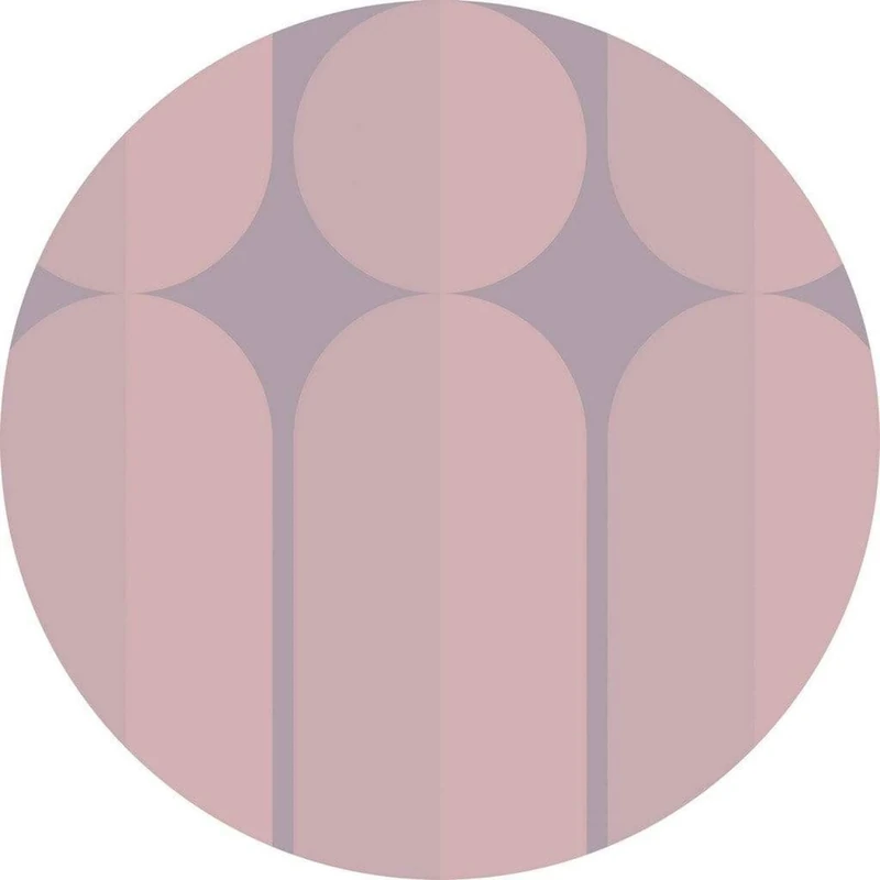 Komar D1-003 Dot, selbstblebende Vlies Fototapete Self-Adhesive and Round Photo Wallpaper, red-Blue, Größe: 125 x 125 cm