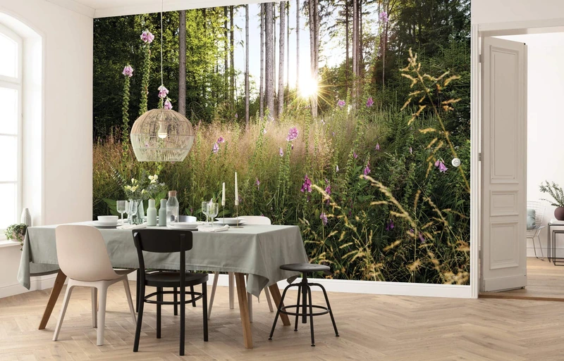 Komar X7-1005 Non-Woven Summer Glade Size: 350 x 250 cm 7 Panels Width 50 cm Wallpaper Decoration Wall Mural Wall Covering Design Wallpaper X7-1005 Photo Wallpaper Colourful
