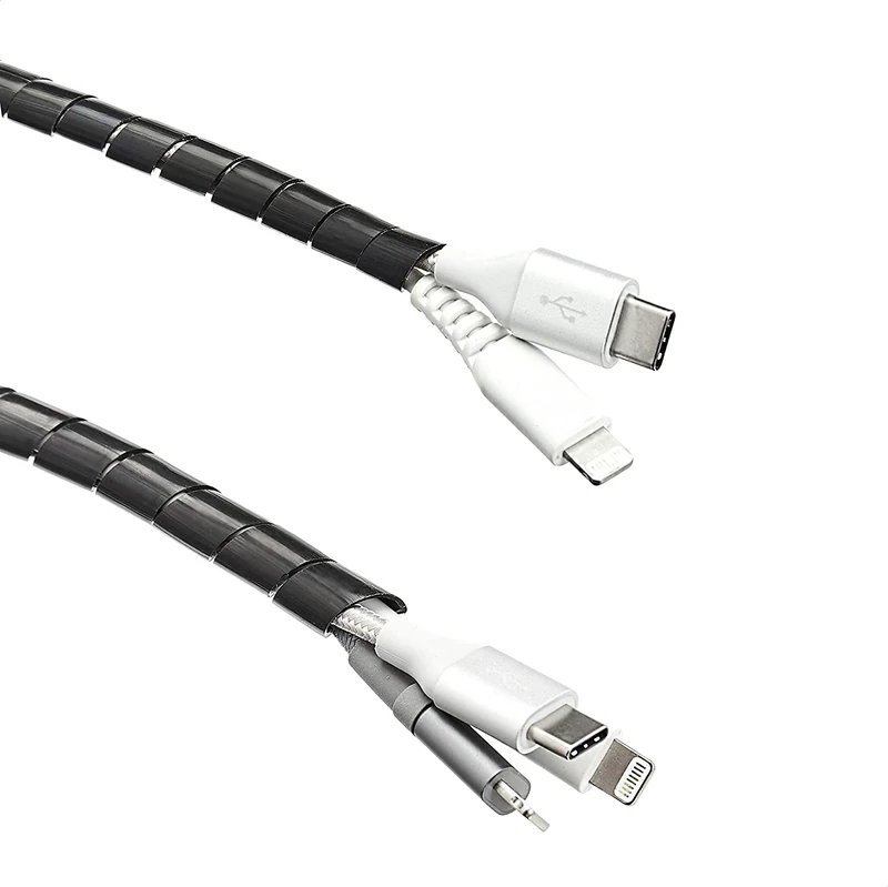 Amazon Basics Cable Tidy Sleeve, Ideal for Cable Management and Protecting Cords From Pets, 10 m - Black