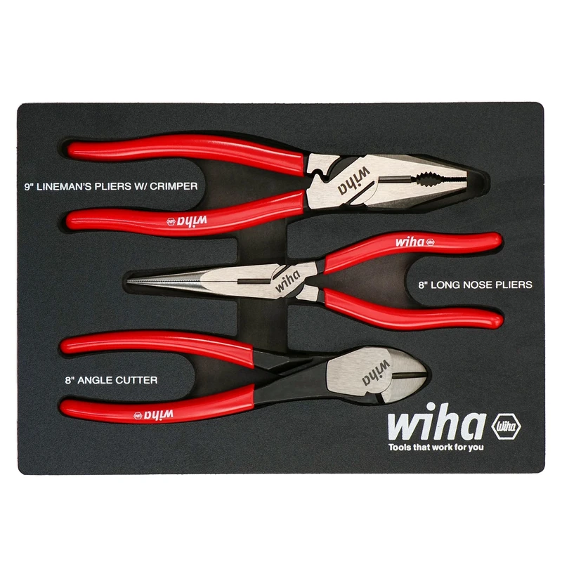 Wiha 34680 Classic Grip Pliers and Cutters Set of 3