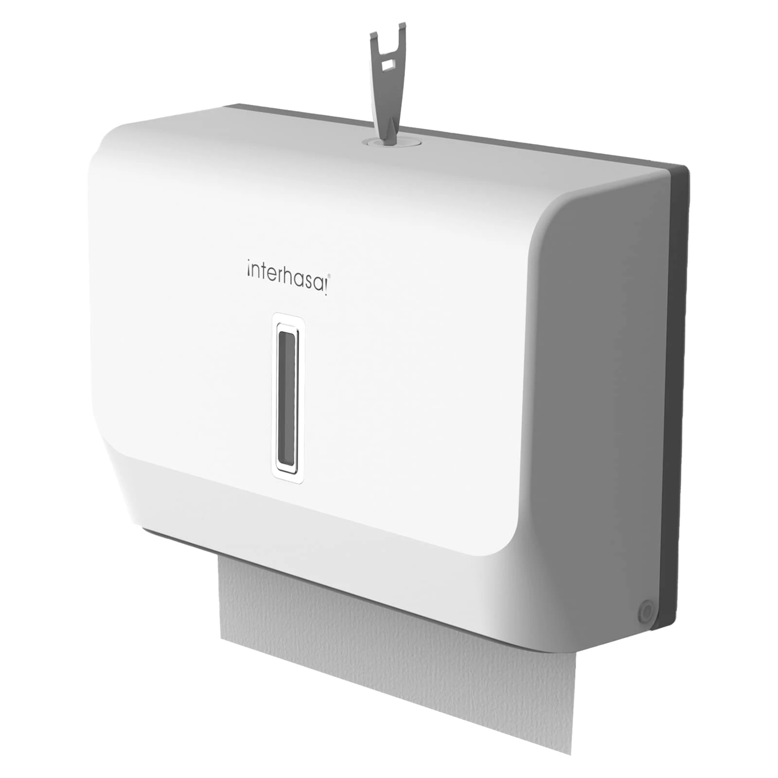 interhasa! Commercial Paper Towel Dispenser Wall Mounted C-fold Hand Towel Dispenser Kitchen Bathroom Restaurants (white)