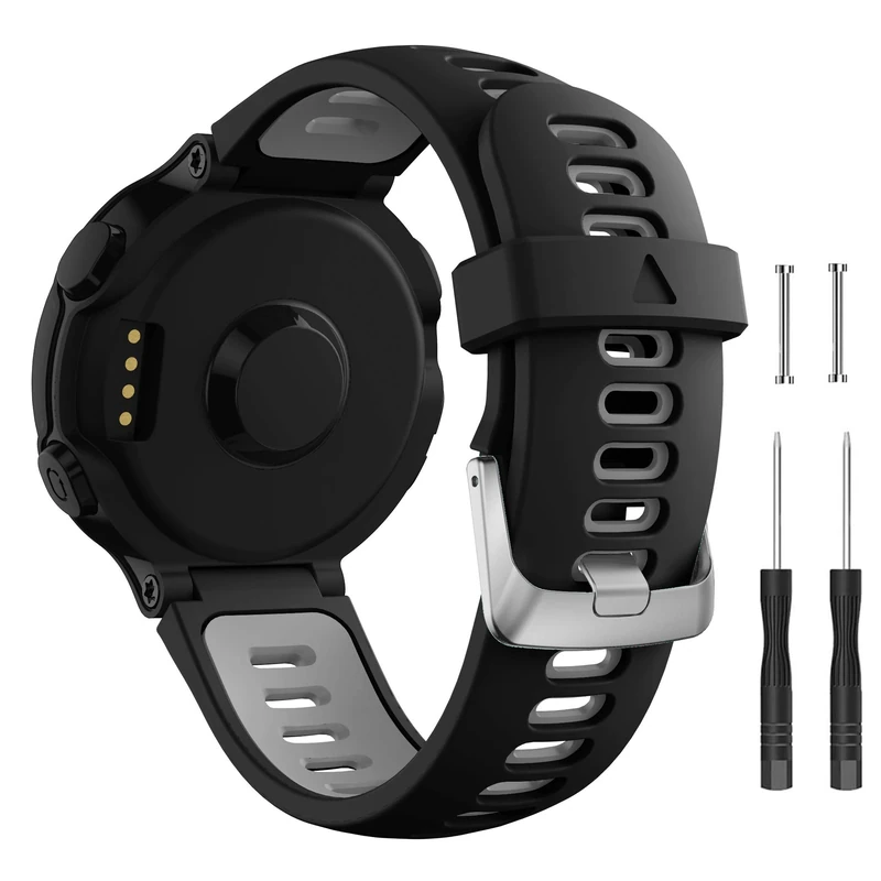Songsier Forerunne 735XT Strap, Silicone Watch Strap Wrist Replacement Band with Quick Release for Forerunner 735XT 235 235Lite 230 220 620 630