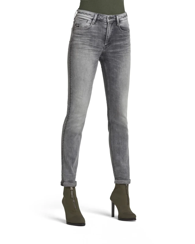 G-Star Women's Noxer Straight Jeans, Grey (faded seal grey D17192-A634-C274), 26W / 32L