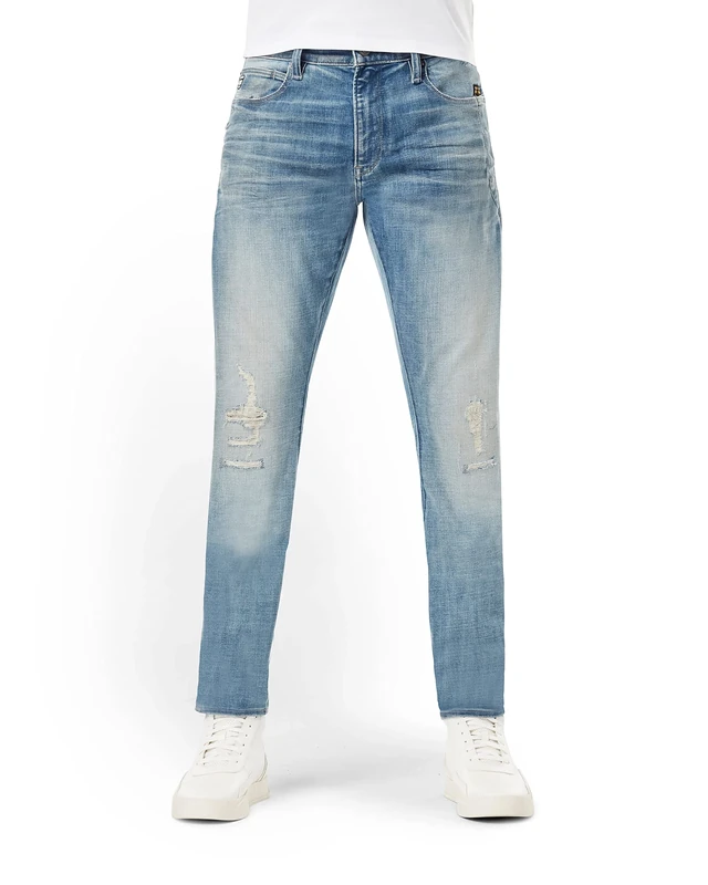 G-Star Men's Lancet Skinny Jeans, Blue (vintage cool aqua destroyed D17235-C051-C278), 27W / 32L
