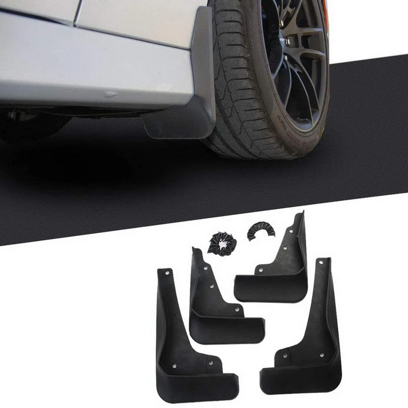 Crosselec 4Pcs Car Black Mud Flaps Mudguard Fender Accessories For Dodge Charger 2015+ (GT/RT/SCAT PACK)