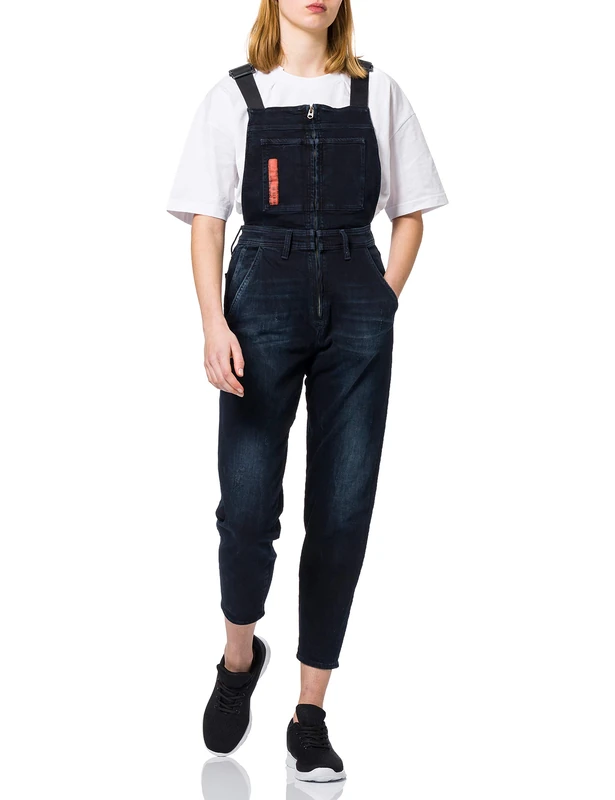 G-Star Women's Slim Denim Dungaree, Blue (worn in eve destroyed D19101-8971-C267), XS