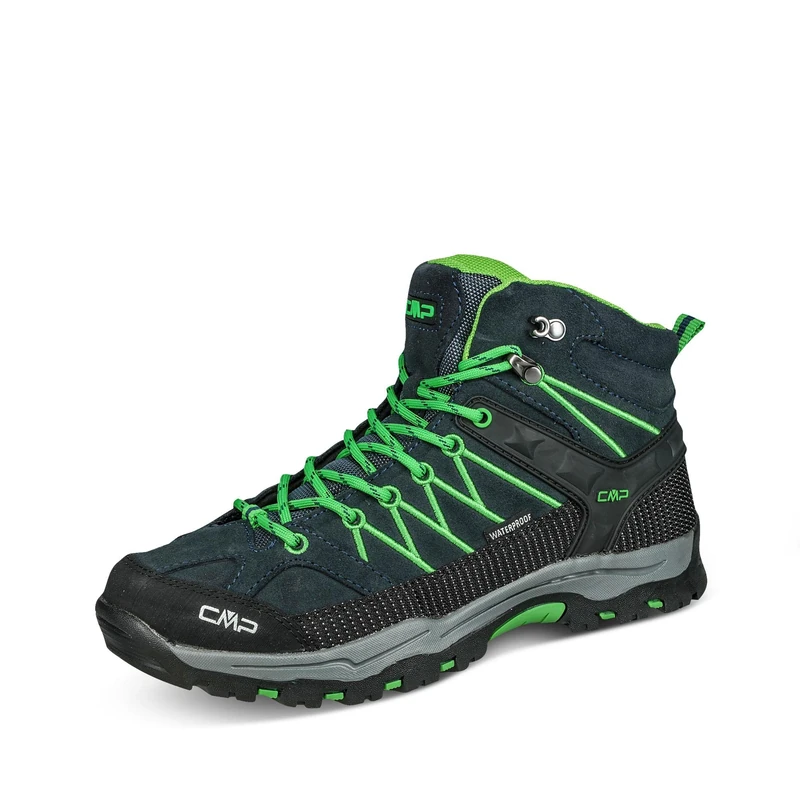 CMP Kids Rigel Mid Trekking Shoes Wp, B.Blue-Gecko UK 4