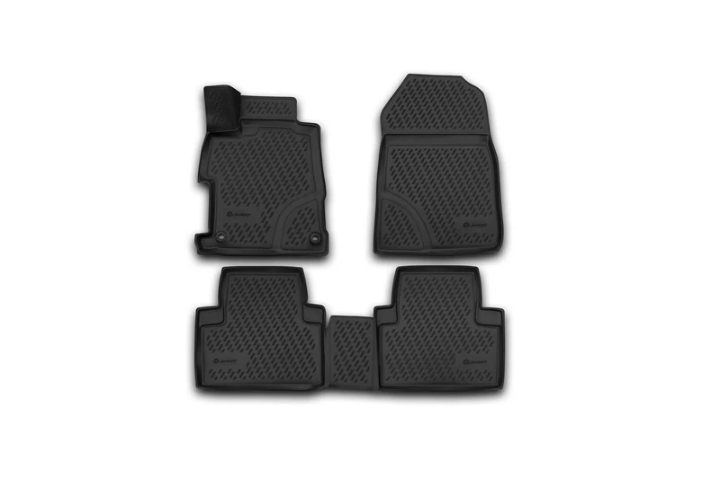 Element 3D Rubber Mats Floor Mats Honda Civic 4D 2012-2015 Saloon 4 Pieces , black