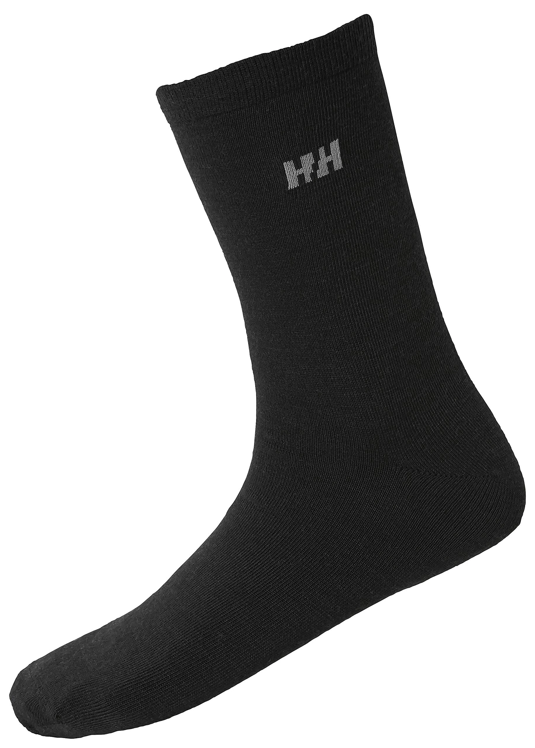 Helly Hansen Unisex Everyday Wool 2pk Socks, Black, 44 UK